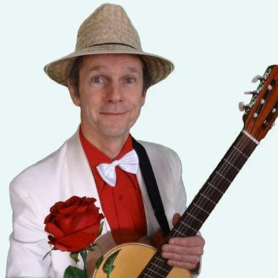 Valentijn muziek roos romantische muzikant (1)